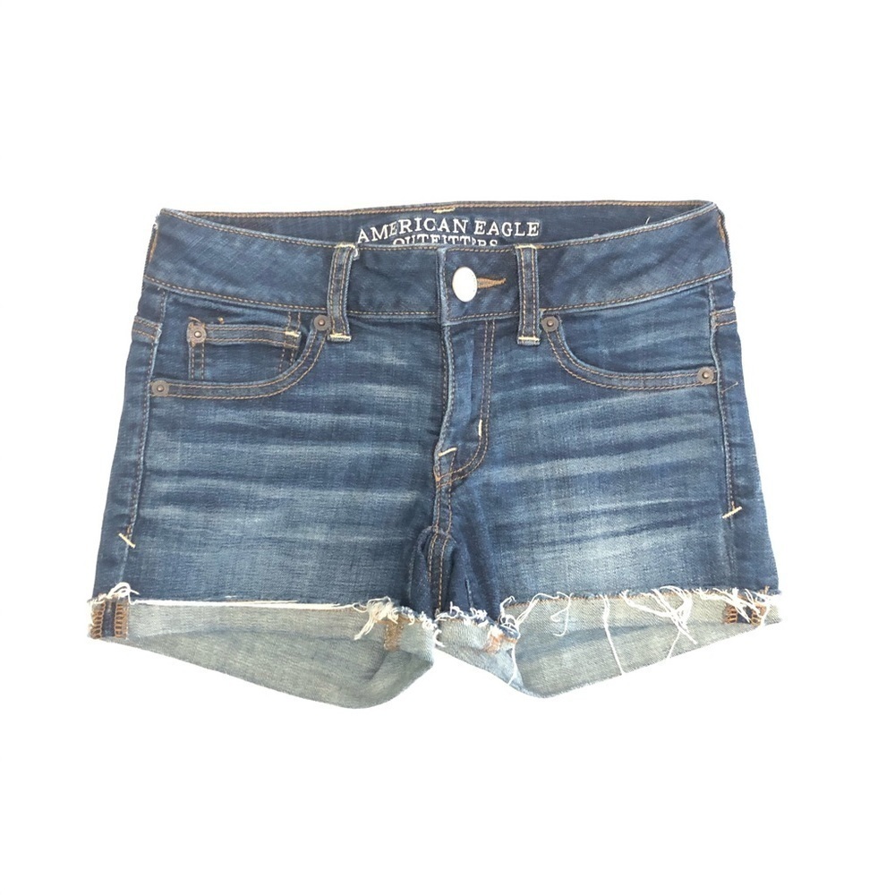 American Eagle Shortie Shorts Stretch Rolled Hem